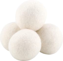 Ballen, 6 stuks katoenen wollen ballen, statisch verminderen, wasdroger bal wol drogen ballen, wasverzachter, vermindert kleding rimpels en bespaart droogtijd, wasserij vervanging — thumbnail 4