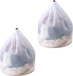 Set van 2 wasnetten, 40 x 30 cm, voor wasmachine, fijne netten met trekkoord, herbruikbaar, voor ondergoed, sokken en babykleding, bescherming van het wasgoed — thumbnail 1