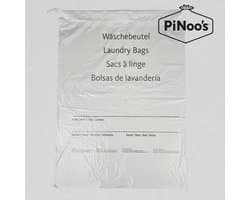 Witte Waszakken 16 Liter | 50 losse zakken - Sluitkoord | LDPE-plastic | 25 My | 38x54 cm - Waszakken voor wasgoed, Laundry bag, Waszakken met sluiting (03805402300)