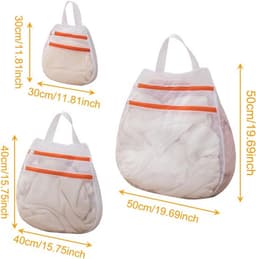 Waszak - Set van 3 - Polyester - Antislip - Waszakken voor wasgoed - Bescherming voor kleding - Afmetingen: 30x30/40x40/50x50 cm - Wasnet — thumbnail 2