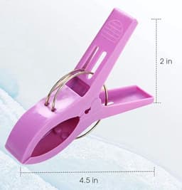Stevige handdoekclips voor strandstoelen, clips voor zwembadafdekkingen, plastic kledingclips voor op cruiseschepen, verpakking van 12 stuks — thumbnail 1