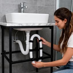 Afvoerslanghouder Wasmachine - Slang klem - Lekvrije Afvoer - Verstelbare Bevestiging - 62 x 1 x 1 cm - Grijs — thumbnail 4