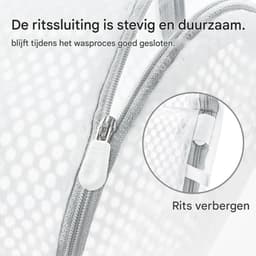 Dames Wassen - BH Beschermhoes Net - 3 Stuks - Duurzaam Polyester Mesh - Voor Fijne Was en Reizen - Wit — thumbnail 2