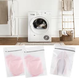 SnelShoppen - 4 Stuks Wasnet voor Wasmachine, Waszak 30 x 40 cm, Fijne Waszak voor Delicate Kleding, Ondergoed, Sokken, Reizen, Schoenen met Verborgen — thumbnail 4