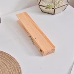Reuze Wasknijpers - Grote Kledingclips - Handdoeken Ophangen - Duurzaam Hout Materiaal - 30 cm - Houtkleur — thumbnail 5