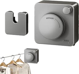 Kledinglijn Uittrekbaar - Waslijn Buiten - Kleding Drogen - Roestbestendig Staal - 4.8 Meter - Grijs — thumbnail 1