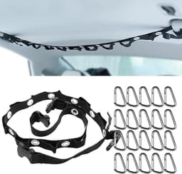 Droogtouw Reizen - Waslijn Auto - Auto Organiseren - Sterk Dragende Riem - 1 meter - Zwart — thumbnail 4