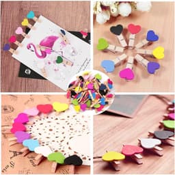 Houten Hart Wasknijpers - Fotoclips Mini - Decoratie Ophangen - Milieuvriendelijk Houtmateriaal - 3 cm - Groen — thumbnail 4