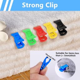 Set van 80 sokkenclips voor wasmachine en droger, kleurrijke sokkenclips, antislip sokkenclips met haken, sokkenhouders, sokkenwasorganizer, sokkensorteerder — thumbnail 3
