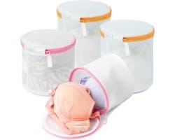 Eono van Amazon - Wasnetten voor beha's - 4 stuks mesh wasnetten voor de wasmachine zakje voor delicate lingerie met premium ritssluiting
