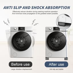 Vibrerende Voeten voor Wasmachines en Meubels, 4 x 4.5 cm, Antivibratie Accessoires voor Wasmachines, Droogkasten en Vaatwassers — thumbnail 3