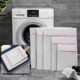 SnelShoppen - 10-delige Wasnet Set voor Wasmachine - Grote Mesh Waszakken voor Kleding, Shirts, BH's, Sokken, Schoenen, Sweaters, Babykleding - 3 Mate — thumbnail 3
