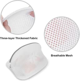 Thijox - 2 Stuks Waszak voor Schoenen in Wasmachine, Herbruikbaar Wasnet met Ritssluiting voor Sneakers, Beha, Sokken, Wasgoed en Reizen - 100% Polyes — thumbnail 2