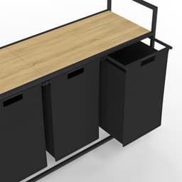 Wasmand met 3 Vakken - Luxe Design voor Badkamer & Wasruimte — thumbnail 3