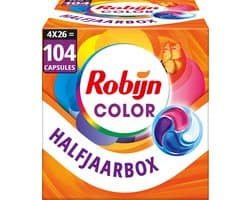 Robijn Wasmiddel - 4-in-1 Wascapsules - Color - 4 x 26 stuks - 104 Wasbeurten - Voordeelverpakking