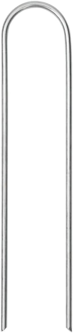 Grondankers U-vorm - Grondhaken Tentharingen - Tuin Vastzetten - Verzinkt Staal - 15x35 cm - Zilver — thumbnail 2