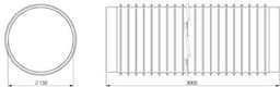 Flexibele PVC Ventilatieslang Ø 150mm - 3 meter - Afvoerslang voor Droger, Airconditioning, Afzuigkap - Versterkt met Staaldraad — thumbnail 3