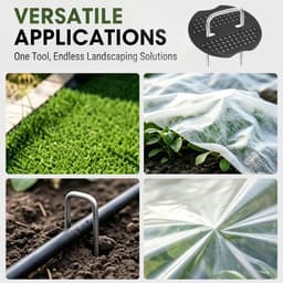 Haringen 50 x 15 cm - Onkruiddoek met sluitringen - Grondankers U-vorm van staal - Sterke grip in de tuin - SnelShoppen — thumbnail 3