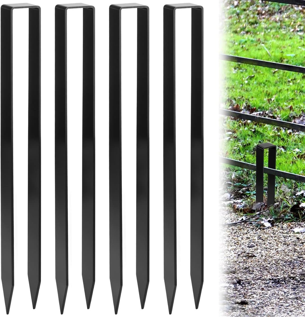 Ground Anchors 30 x 2.8 cm - U-vormige metalen rozenboog - Sterk en weerbestendig - Voor veilige bevestiging - SnelShoppen — afbeelding 1
