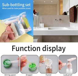 12-delige reisflessenset, 60 ml reisflessen en -containers | lege hervulbare knijpflessencontainers, samendrukbare reisflessenset voor reistoiletartikelen, shampoo, conditioner — thumbnail 2
