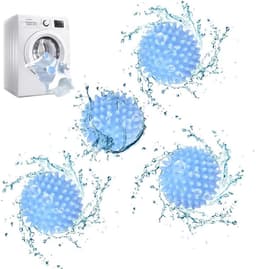 Wasmachine Droger Bal, 6 Pack Wasmachine Wasbal Herbruikbare Wasserij Ballen Drogere Ballen Wasdrogerballen Tijdbesparende Schoonmaakaccessoires Wasdroger Schoon Verzachten Kleding Blauw — thumbnail 4