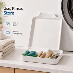 Lekbak Wasmachine - Afvoerbak voor wasmachine - 3D-geprinte waterdichte bak - Wasmachine Wateropvangbak - Opvangbak tegen lekkage - universele opvangbak voor filterreiniging - 17.8x17.8x5cm — thumbnail 3