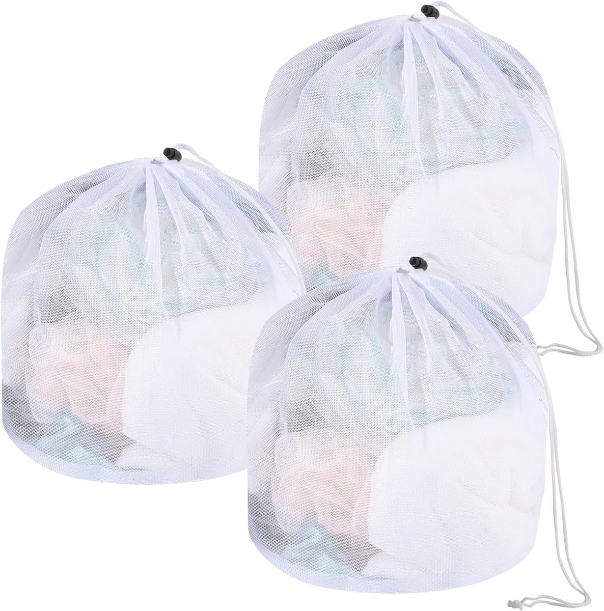 Wasnetjes met ritssluiting - Wit - 40 x 50 cm - Polyester waszakken - Voor bescherming van kleding in de wasmachine — afbeelding 1