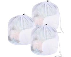 Wasnetjes met ritssluiting - Wit - 40 x 50 cm - Polyester waszakken - Voor bescherming van kleding in de wasmachine