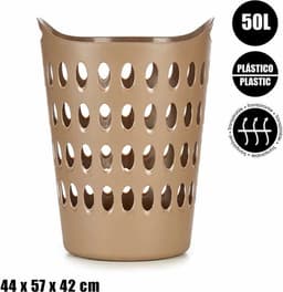 Kipit Ronde Flexibel Wasmand - 50L - Taupe - 44 x 56 cm — thumbnail 4