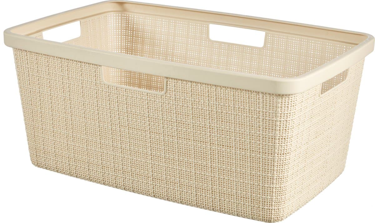 Curver Jute Wasmand - 46 liter - Gebroken wit — afbeelding 1