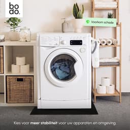 Bodo® - Stapelkit & Anti trillingsmat voor Wasmachine en Droger - Tussenstuk met Handdoekhouder - Wit — thumbnail 5