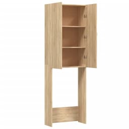 Wasmachine ombouw - Kast - Opbouwmeubel - Verhoger - Wasmachine meubel - Opbergkast - Hout - Sonoma eiken — thumbnail 4