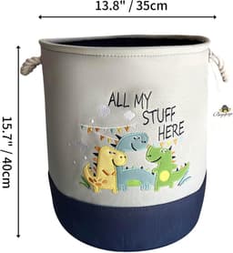 Opvouwbare wasmand, opbergmand, kinderen, manden, opbergspeelgoedmand voor kinderkamer, babykamer, decoratie, meisjes, Dinosau — thumbnail 5