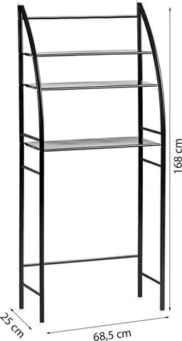 Wasmachine Ombouw - Zwart - Universeel - Wasmachine Organizer - Wasmachine Kast — thumbnail 2