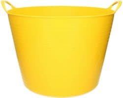 Flexibele kuip - 40 liter - geel - kunststof - D45 cm - emmer - wasmand