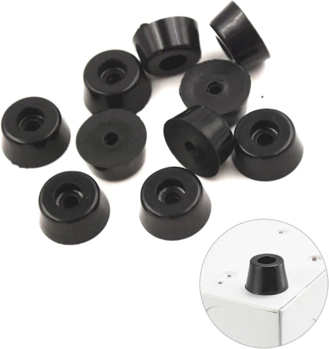 FSW-Products - 4 Stuks Rubberen Voetjes - Onderzetters en Stootdopjes - Rubber Deurstopper - Meubelonderzetter - Trillingsdempers - Antislip Bescherming - 12 x 8 x 7 mm — afbeelding 1
