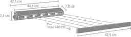 Brabantia Roldrooglijn - Uittrekbaar tot 4,4 m - 22 m - Wit — thumbnail 2