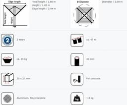 Blome Droogmolen Alustar - incl. betonanker - 50m — thumbnail 4