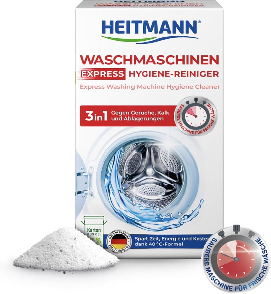 Heitmann Express Wasmachine Hygiënische Reiniger - 250g — afbeelding 1