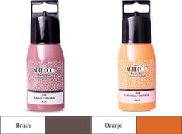 Artdeco 3D Dimensionale Verf Set – 2x50 ml – Blauw & Orange – Geschikt voor Stof, Glas, Keramiek, Karton, Metaal, Papier & Steen – 3D Liner Textuur- en Reliëfschilderen Dimensional Paint — thumbnail 1