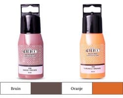 Artdeco 3D Dimensionale Verf Set – 2x50 ml – Blauw & Orange – Geschikt voor Stof, Glas, Keramiek, Karton, Metaal, Papier & Steen – 3D Liner Textuur- en Reliëfschilderen Dimensional Paint