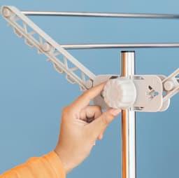 Elektrisch Droogrek - Elektrisch Droogrek 24W met Natuurlijke Luchtstroom - 12 Stangen - Inklapbaar en Verstelbaar - Ruimtebesparend - Energiezuinig - Verplaatsbaar met Wieltjes - Grijs — thumbnail 2