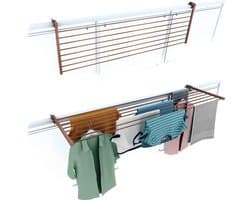 Foxydry Duo 162 cm wasrek balkon - corten - rechthoekige reling