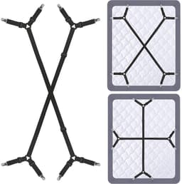 Dutchers® 2x Lakenspanners - Lakenspanner - Dekbedspanners - Dekbedclips - Dekbed Klemmen - Tafelklemmen - Bedbetrels - Verstelbare Elastische Lakenhouders - Overtrekspanners — thumbnail 2