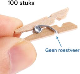 100 stuks natuurlijke kleine houten wasknijpers - decoratieve wasknijpers - mini natuurlijke decoratieve wasknijpers - voor doe-het-zelf - kleine houten wasknijpers voor foto's fotowand — thumbnail 2