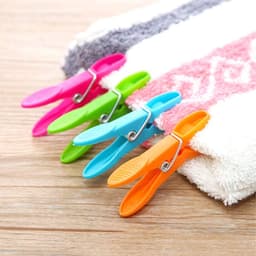 Goodivery ® 72 stuks kleurrijke kunststof wasknijpers wasklemmen handvat antislip wasknijpers voor waslijn of wasrek was strandhanddoek badhanddoek tapijt, 4 kleuren — thumbnail 3