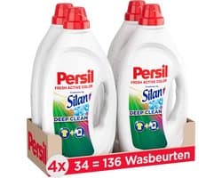 Persil Freshness By Silan Deep Clean - Vloeibaar Wasmiddel - Voordeelverpakking - 4 x 34 Wasbeurten