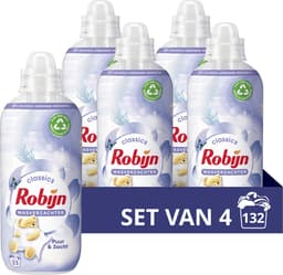 Robijn Classics Puur & Zacht Wasverzachter - 4 x 33 wasbeurten - Voordeelverpakking — thumbnail 1