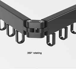 Inklapbaar en Uitklapbaar Ruimtebesparend Wasgoed Droogrek - Zwart - Multifunctionele Waslijn Met Muur Bevestiging - Met Haakjes Voor Klerenhangers - Aluminium - Hang U Was Naar Binnen of Naar Buiten - Kan Ook In Klerenkasten Worden Geïnstalleerd — thumbnail 5