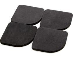 4 STUKS - Slip matjes voor de wasmachine, droger, koelkast, kast of ander apparatuur - Anti slip - Trillingsdempers - Geluiddempers - Anti slip pads - Anti tril mat wasmachine of droger - Voetjes rubber - Meubelonderzetters — afbeelding 1